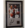 Image 1 : Duncan and Robinson Autographed Photo. Framed and Matted Display with Photo Autographed by Tim Dunca