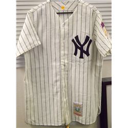 Mickey Mantle Autographed Jersey. NY Yankees Striped Mitchell and Ness Cooperstown Collection Loose