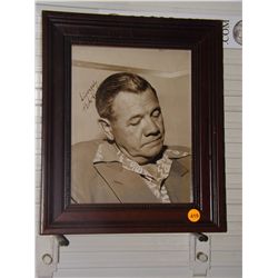 Babe Ruth "Sincerely" Autographed Photo. Framed 8x10 Black and White Signed Photo. Appraised or esti