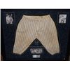 Image 1 : Babe Ruth Autographed Practice Pants. Framed Lowe and Campbell Athletic Goods Practice Pants Autogra