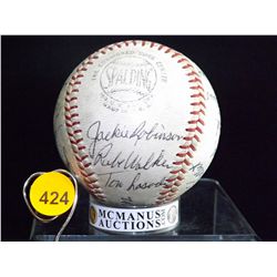 1955 Dodgers Team Autographed Baseball. Triple Crown Official League Ball Signed by: Roy Campanella,