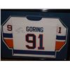 Image 1 : Butch Goring Autographed Jersey. Framed and Matted New York Islanders Ice Hockey Jersey. Appraised o