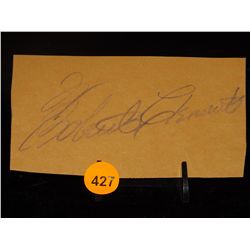 Roberto Clemente Autographed Paper. Die-Cut Paper Bearing Signature of Roberto Clemente. Appraised o