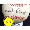 Image 2 : Ronald Reagan Autographed Baseball. Rawlings Official National League Ball. Appraised or estimated r