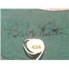 Image 2 : Babe Ruth Autographed Hat. Vintage Blue Wool Baseball Cap, Unknown Brand. Appraised or estimated ret