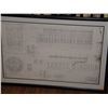 Image 3 : Yankee Stadium Blueprint Autographed by Joe DiMaggio. Framed and Matted 26x33 Lithograph of Yankee S