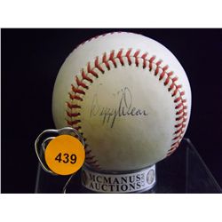 Dizzy Dean Autographed Baseball. Spalding/Official Major League Specifications No.1 Ball. Appraised 