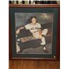 Image 1 : Mickey Mantle "No. 7" Autographed Photo.  Framed and Matted 26x21 Color Lithograph. Appraised or est