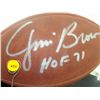 Image 2 : Jim Brown "HoF 71" Autographed Football. Wilson NFL/AFC/NFC Ball in Display Case. Appraised or estim