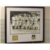 Image 1 : Framed and Matted Display Featuring a Bill Dickey and Joe DiMaggio Autographed Photo, Lou Gehrig Die