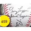 Image 4 : 1932 Yankees Autographed Baseball. J. deBeer and Son Double Header Ball Signed by: Ed Wells, Joe Sew