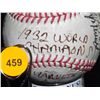 Image 7 : 1932 Yankees Autographed Baseball. J. deBeer and Son Double Header Ball Signed by: Ed Wells, Joe Sew