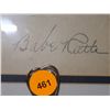Image 2 : Lou Gehrig and Babe Ruth Die-Cut Autographs, Framed below 20x24 Black and White Photo. Appraised or
