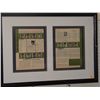 Image 1 : Framed Autographed Yankees Program Dated April 14, 1958. Signed by Mickey Mantle, Yogi Berra, Whitey