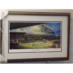 Field of Dreams Autographed Poster. Framed Color Lithograph Signed by:  Gaylord Perry,Duke Snider, B