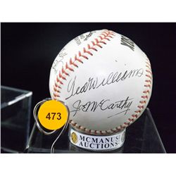 All Star Baseball. Wilson "GO GO SOX" Official League Ball Autographed by: Ted Williams, Joe McCarth