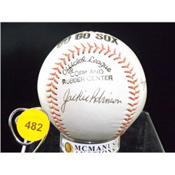 All Stars Autographed Baseball. Wilson "GO GO SOX" Official League Ball Signed by: Rogers Hornsby, J