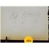 Image 1 : Cy Young Autographed Book Page.  Appraised or estimated retail value $1300.  COA by Christopher Mora