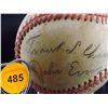 Image 4 : Chance, Tinker and Evers Autographed Baseball. Unlabeled, Red-Stitched Ball Bearing the Signatures o