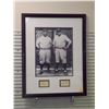 Image 1 : Babe Ruth and Lou Gehrig Photo With Die-Cut Autographs. Framed and Matted Photo with Separate Die-Cu