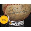 Image 3 : Jackie Robinson and Satchel Paige "To Ryan" Autographed Baseball. Unlabeled, Red-Stitched Ball. Appr