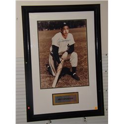 Joe DiMaggio Autographed Photo. Framed and Matted 12x20 Color Photo. Appraised or estimated retail v