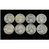 Image 1 : 8 Mixed Date Washington Quarters 1944-1963