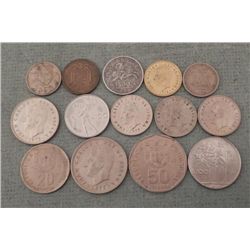 15 Old Coins Spain, Italy & Portugal