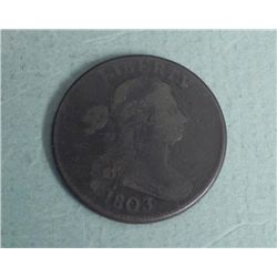 1803 Corrected Fraction 1/100 Large Cent Draped SCARCE