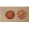 Image 1 : 2 Nice Key US Coins 1869 Shield Nickel 1886 Indian Cent