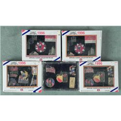 5 Lot 1996 Atlanta Olympics Collector Pin Sets MIB