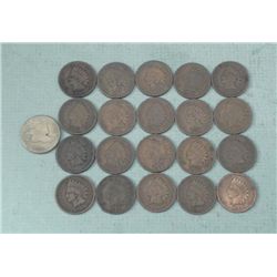 20 Dif Date Indian Head Cents, 1 Flying Eagle 1858-1908