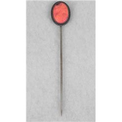 Victorian Red Cameo Pin Antique Jewelry