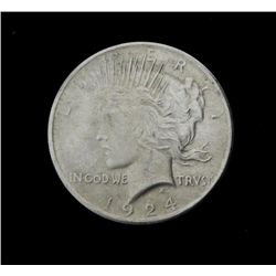 1924 Silver Peace Dollar -Nice Coin, Luster