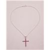 Image 1 : GORGEOUS 12.50 CT RED RUBY CROSS PENDANT