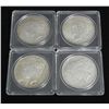Image 1 : 4 Diff Date Silver Peace Dollars 1922, 23, 24, 25 -Nice