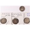 Image 1 : 1856 LARGE DATE, (3) 1856 SMALL DATE SEATED LIBERTY DIMES GOOD