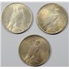 Image 2 : 1922, 1923, 1925 PEACE DOLLARS ALL AU/BU