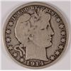 Image 1 : 1914 BARBER HALF DOLLAR, VG+  KEY COIN