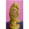 Image 2 : Hand Carved Wooden Decorative Owl With Baby Inside Sculpture