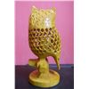 Image 3 : Hand Carved Wooden Decorative Owl With Baby Inside Sculpture
