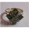 Image 2 : 3.590g Ring of Peridot and Cz Sterling Silver