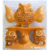 Image 1 : Wooden Decorative Owl With Two Baby