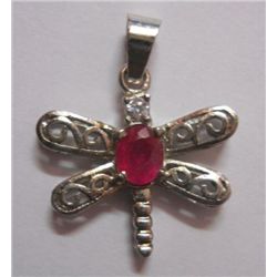 2.46g Pendant of Ruby Sterling Silver