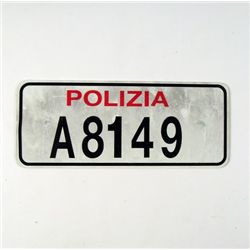 Casino Royale Polizia License Plate Prop