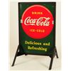 Image 1 : 1930s Coca Cola Tin Sidewalk Sign