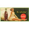 Image 1 : 1949nCoca-Cola Be Refreshed Cardboard Sign