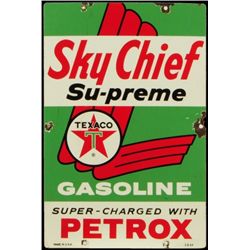 Texaco Sky Chief Supreme Porcelain Gas Pump Sign