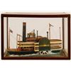 Image 1 : Natchez Paddle Wheel Boat Folk Art Model In Case