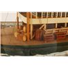 Image 9 : Natchez Paddle Wheel Boat Folk Art Model In Case